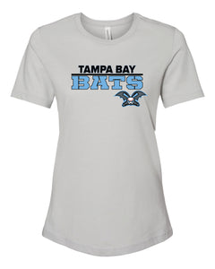 Tampa Bay Bats Women's Bella and Canvas Short Sleeve Relaxed Fit Crew Neck
