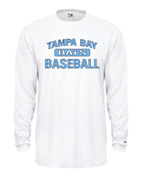 Tampa Bay Bats Long Sleeve Badger Dri Fit Shirt - YOUTH