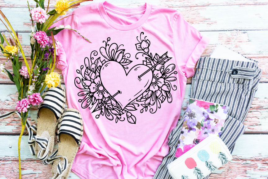 Floral Heart Shirt 2 - Only 6 Available