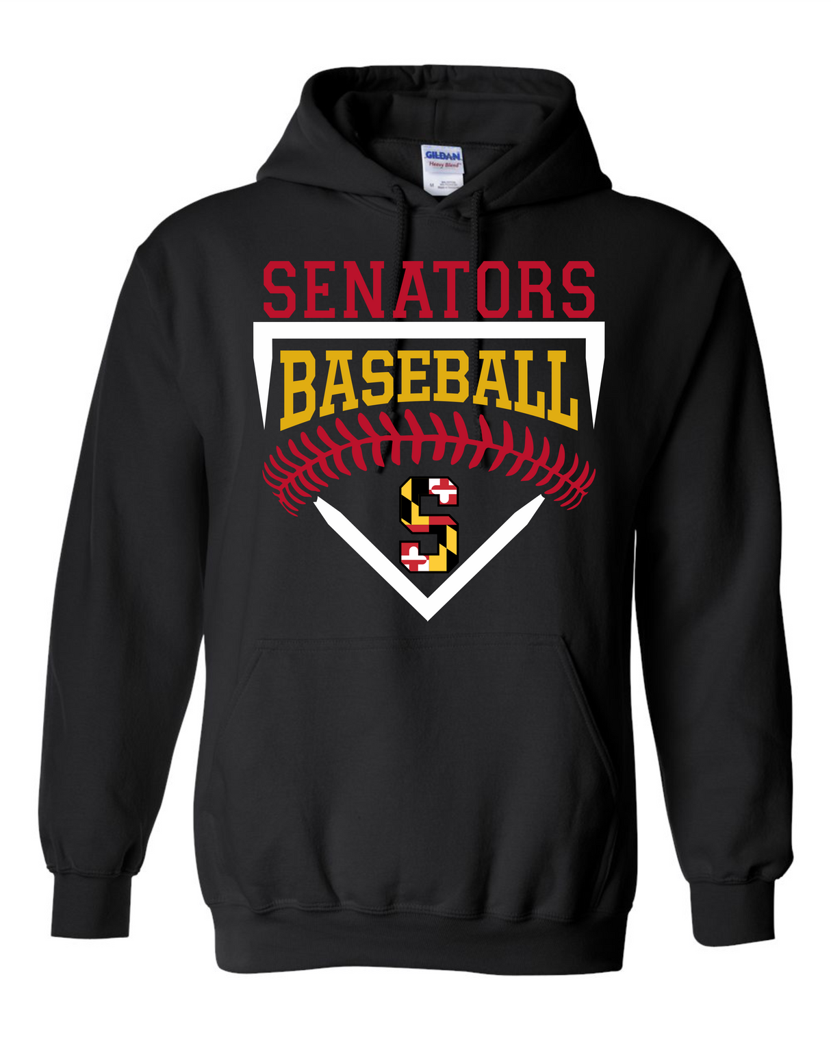 Senators Gildan 50/50 Hoodie Home Plate Design