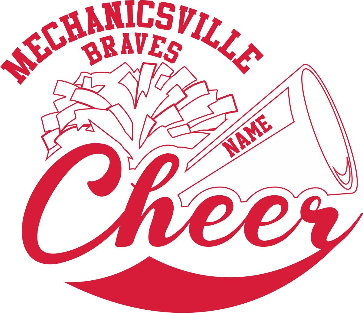 MECHANICSVILLE BRAVES CHEER R3K Designs & Apparel