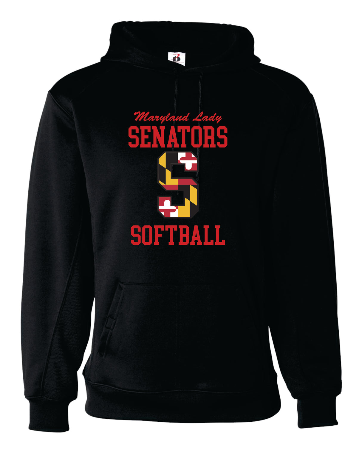 Senators Softball Badger Dri-Fit Hoodie Big S Logo Women