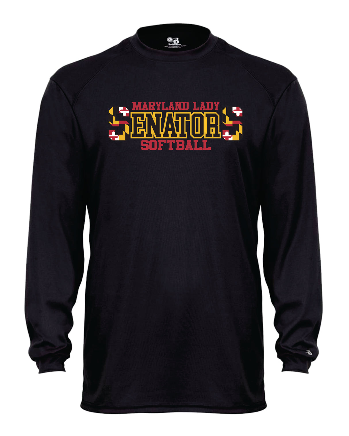 Senators Softball Long Sleeve Dri-Fit Shirt DOUBLE  S Logo