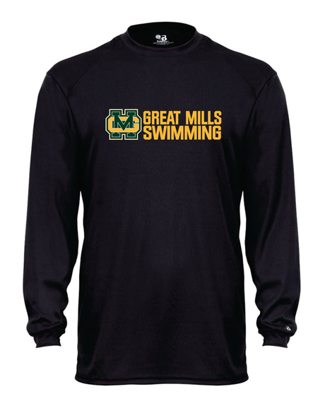 Great Mills Swimming Long Sleeve Badger Dri Fit Shirt