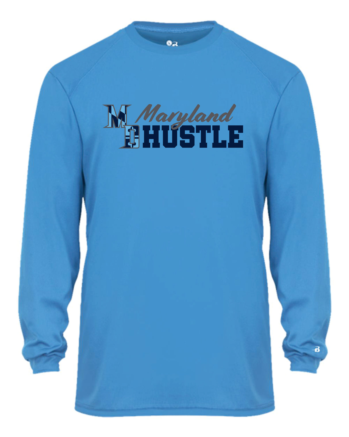 MD HUSTLE Long Sleeve Badger Dri Fit Shirt ADULT