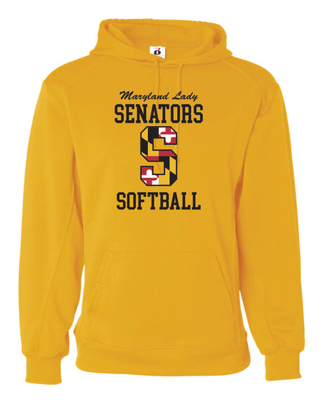 Senators Softball Badger Dri-Fit Hoodie Big S Logo-Adult