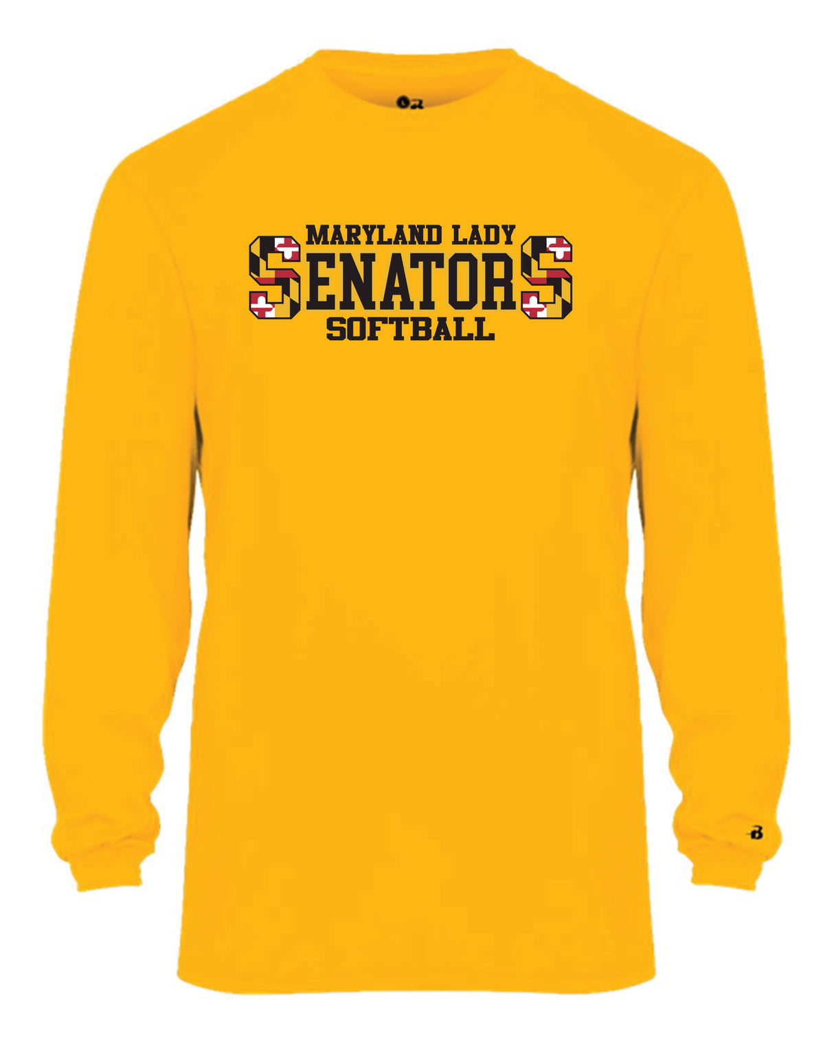 Senators Softball Long Sleeve Dri-Fit Shirt DOUBLE  S Logo