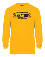 Senators Softball Long Sleeve Dri-Fit Shirt DOUBLE  S Logo