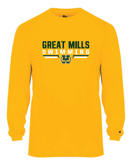 Great Mills Swimming Long Sleeve Badger Dri Fit Shirt