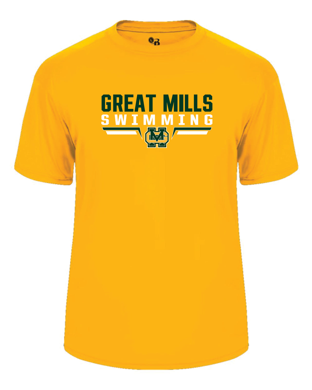 Great Mills Swimming Short Sleeve Badger Dri Fit T shirt