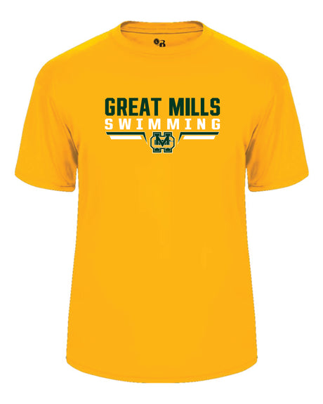 Great Mills Swimming Short Sleeve Badger Dri Fit T shirt