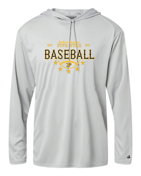 Five Star Long Sleeve Badger Hooded Dri-Fit Shirt
