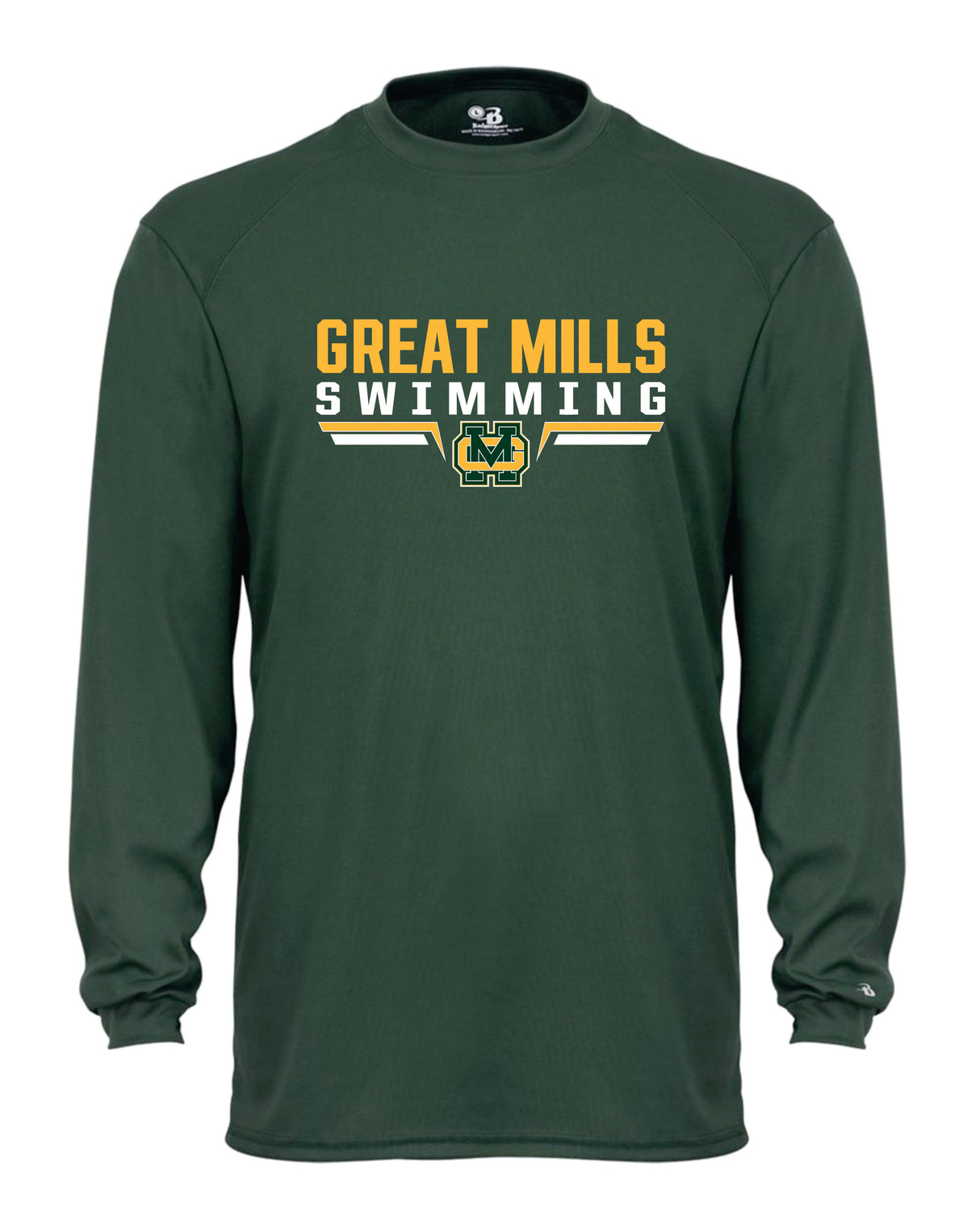 Great Mills Swimming Long Sleeve Badger Dri Fit Shirt