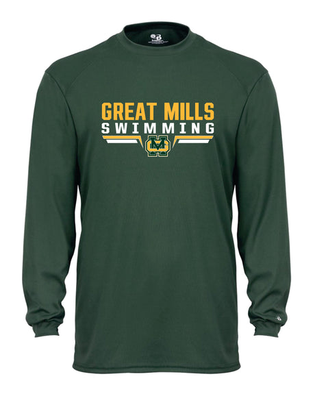 Great Mills Swimming Long Sleeve Badger Dri Fit Shirt