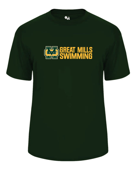 Great Mills Swimming Short Sleeve Badger Dri Fit T shirt