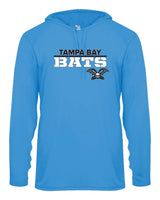 Tampa Bay Bats Long Sleeve Badger  Hooded Dri Fit Shirt-YOUTH