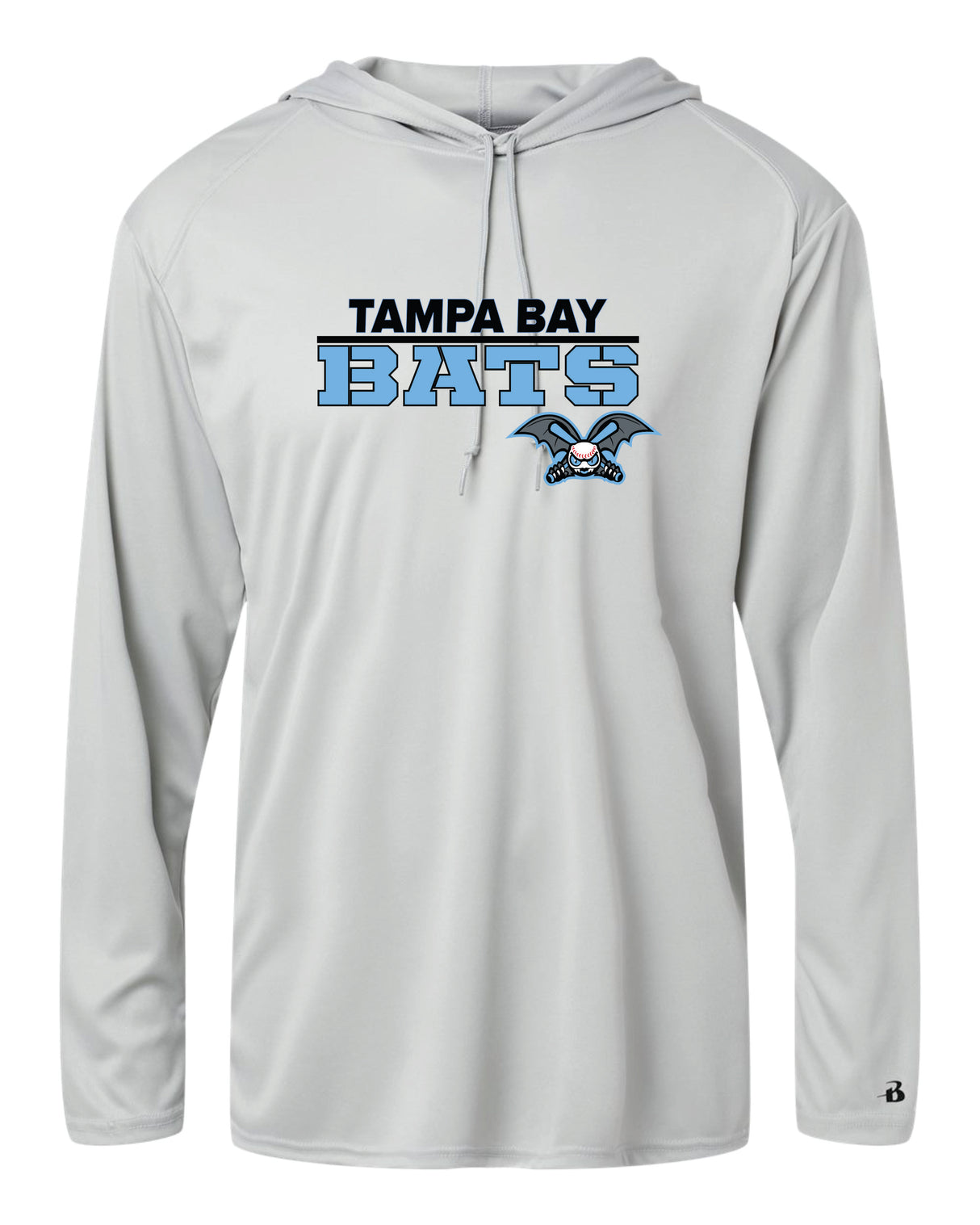 Tampa Bay Bats Long Sleeve Badger  Hooded Dri Fit Shirt