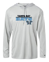 Tampa Bay Bats Long Sleeve Badger  Hooded Dri Fit Shirt-YOUTH