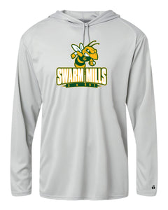 Great Mills Football Long Sleeve Badger  Hooded Dri Fit Shirt SWARM MILLS