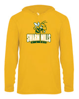 Great Mills Football Long Sleeve Badger  Hooded Dri Fit Shirt - Swarm Mills