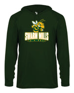 Load image into Gallery viewer, Great Mills Football Long Sleeve Badger  Hooded Dri Fit Shirt SWARM MILLS
