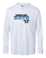 Tampa Bay Bats Long Sleeve Badger  Hooded Dri Fit Shirt