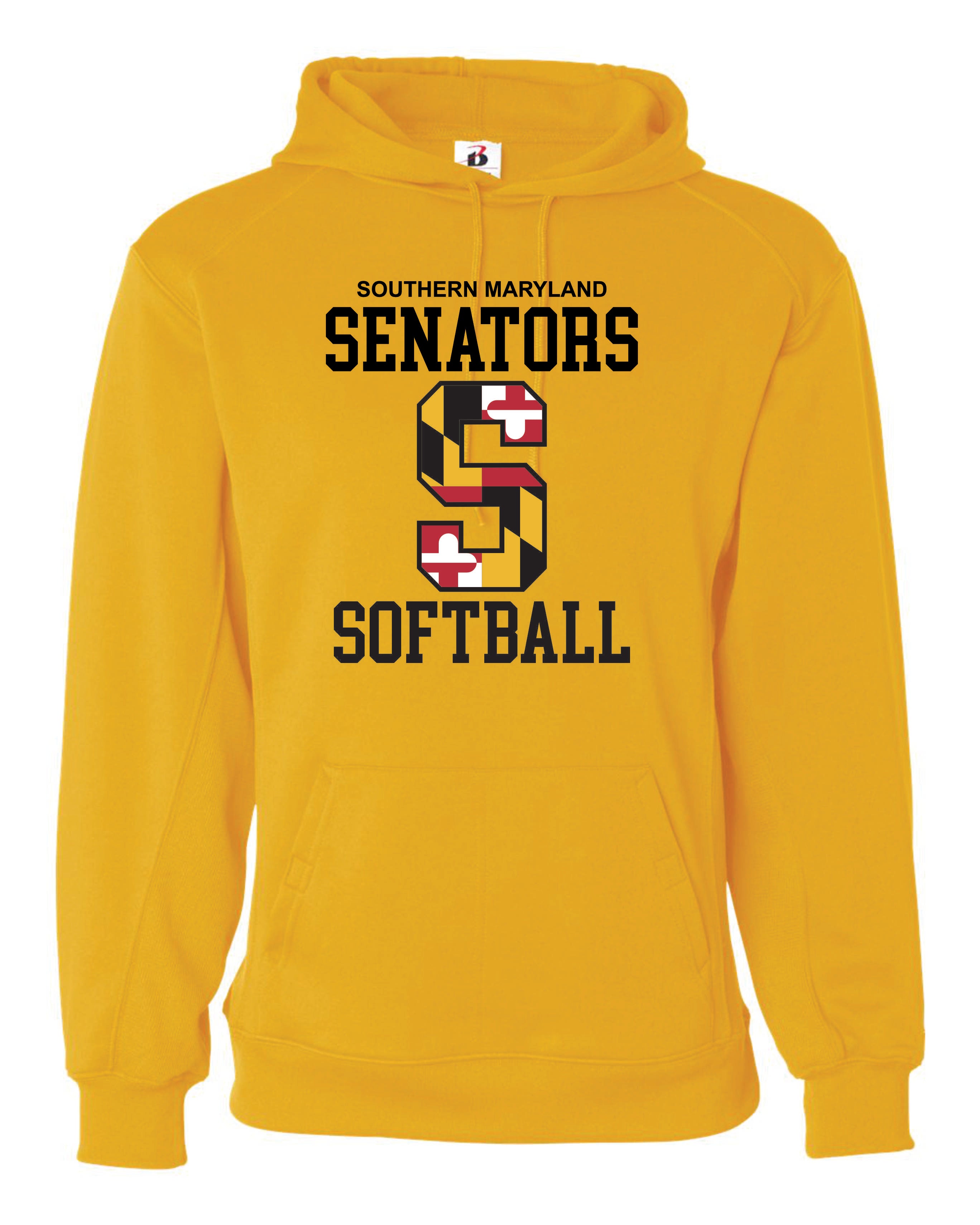 Senators Softball Badger Dri-Fit Hoodie Big S Logo Women
