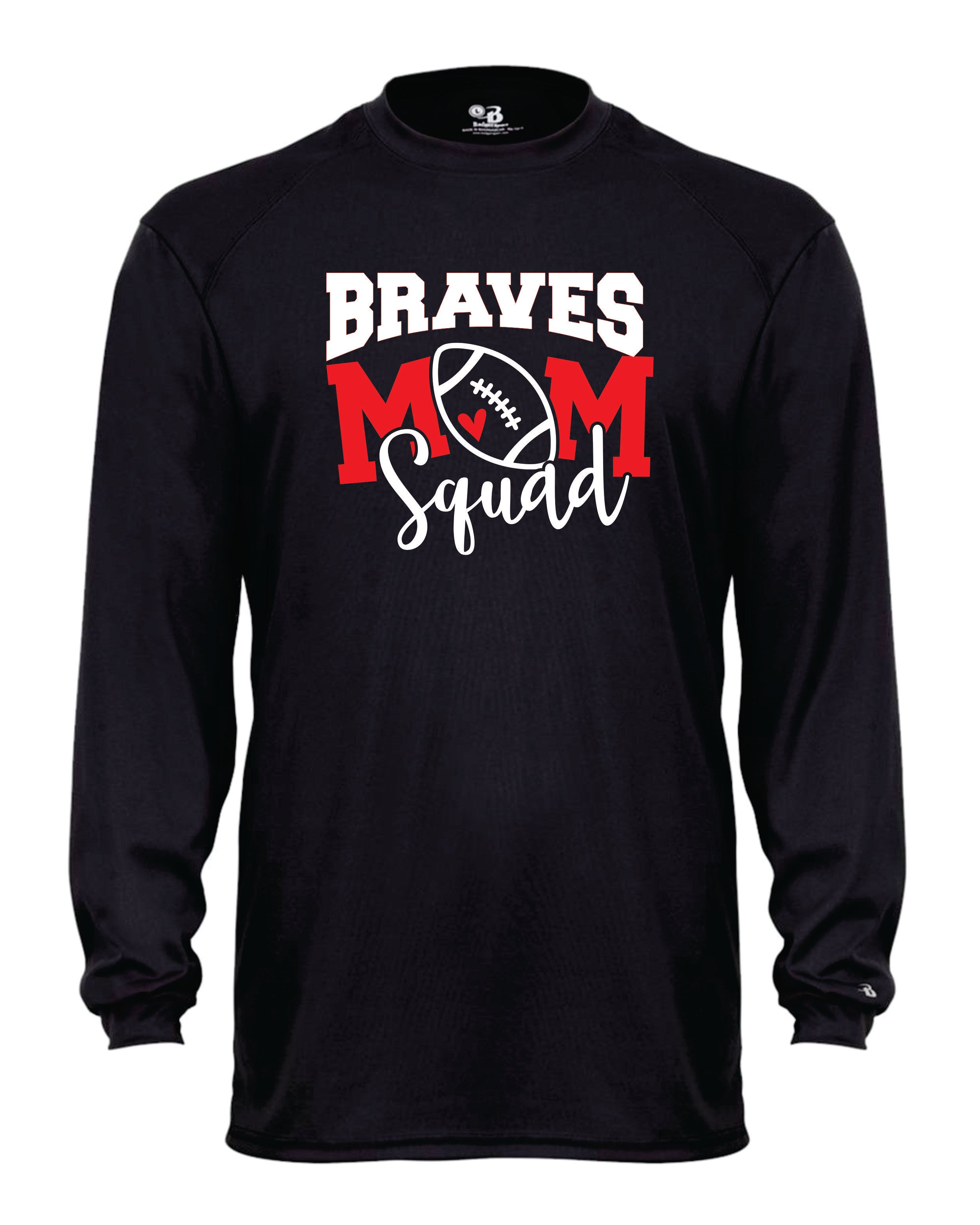 Mechanicsville Braves Long Sleeve Badger Dri Fit Shirt-FOOTBALL MOM SQUAD