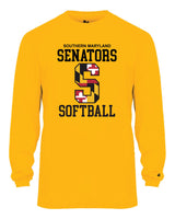 Senators Softball Long Sleeve Dri-Fit Shirt Big S Logo