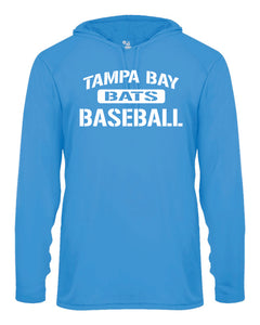 Tampa Bay Bats Long Sleeve Badger  Hooded Dri Fit Shirt