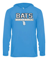 Tampa Bay Bats Long Sleeve Badger  Hooded Dri Fit Shirt-WOMEN