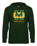 Load image into Gallery viewer, Great Mills Football Long Sleeve Badger  Hooded Dri Fit Shirt
