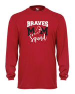 Load image into Gallery viewer, Mechanicsville Braves Long Sleeve Badger Dri Fit WOMEN Shirt-CHEER MOM SQUAD

