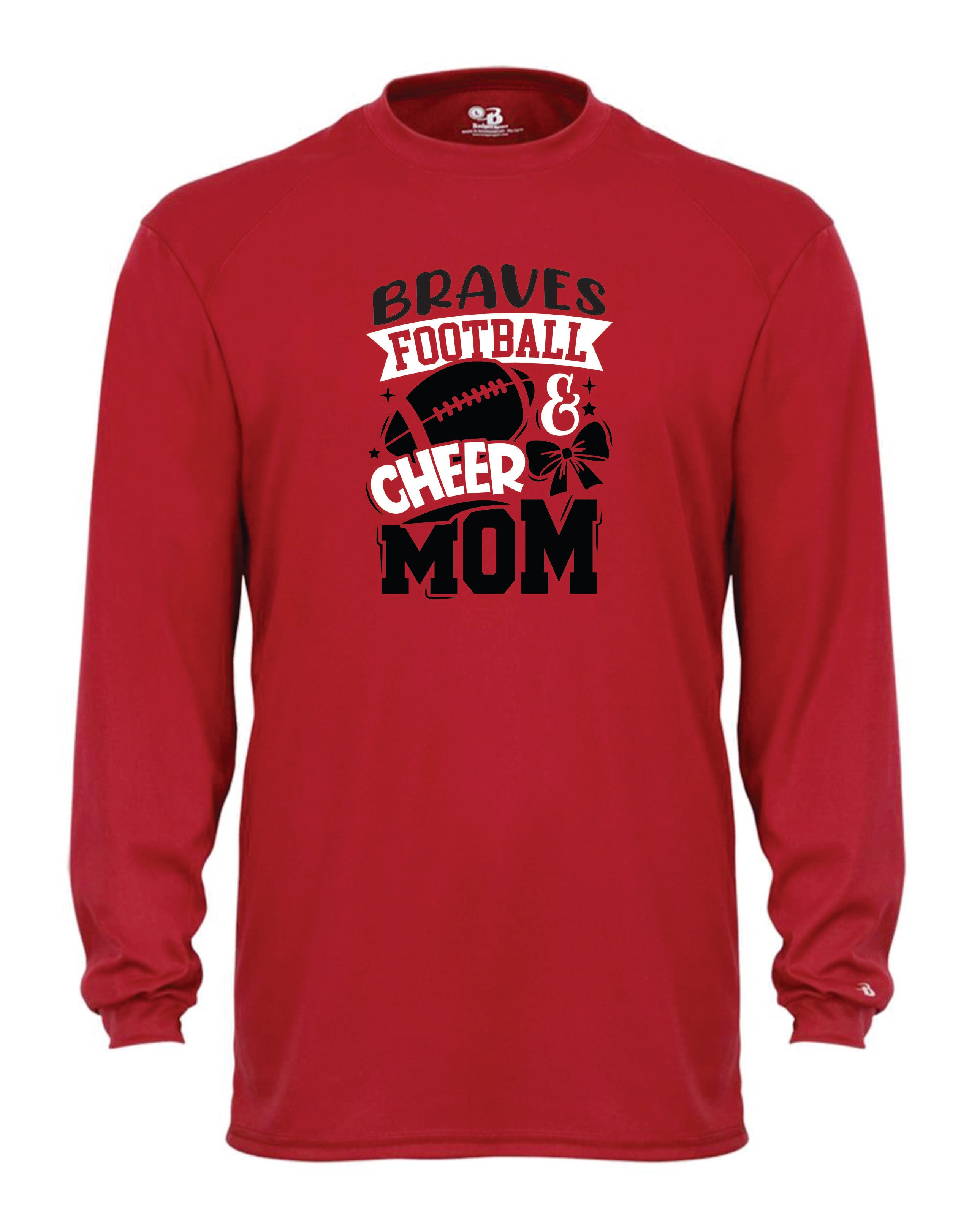 Mechanicsville Braves Badger LS  Shirt Adult- FOOTBALL AND CHEER MOM