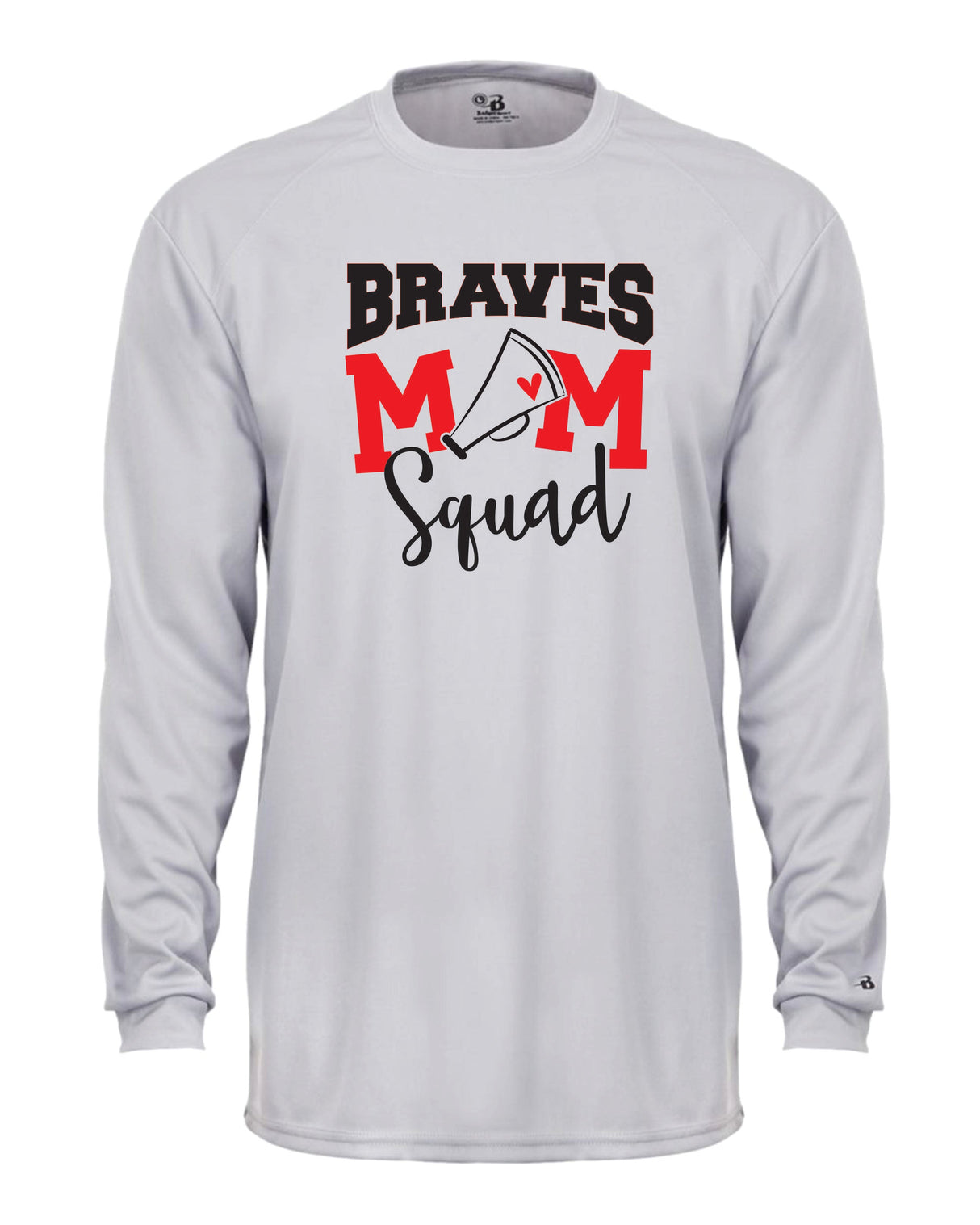 Mechanicsville Braves Long Sleeve Badger Dri Fit WOMEN Shirt-CHEER MOM SQUAD