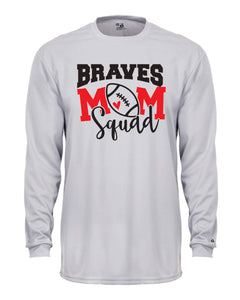 Mechanicsville Braves Long Sleeve Badger Dri Fit WOMEN Shirt-FOOTBALL MOM SQUAD