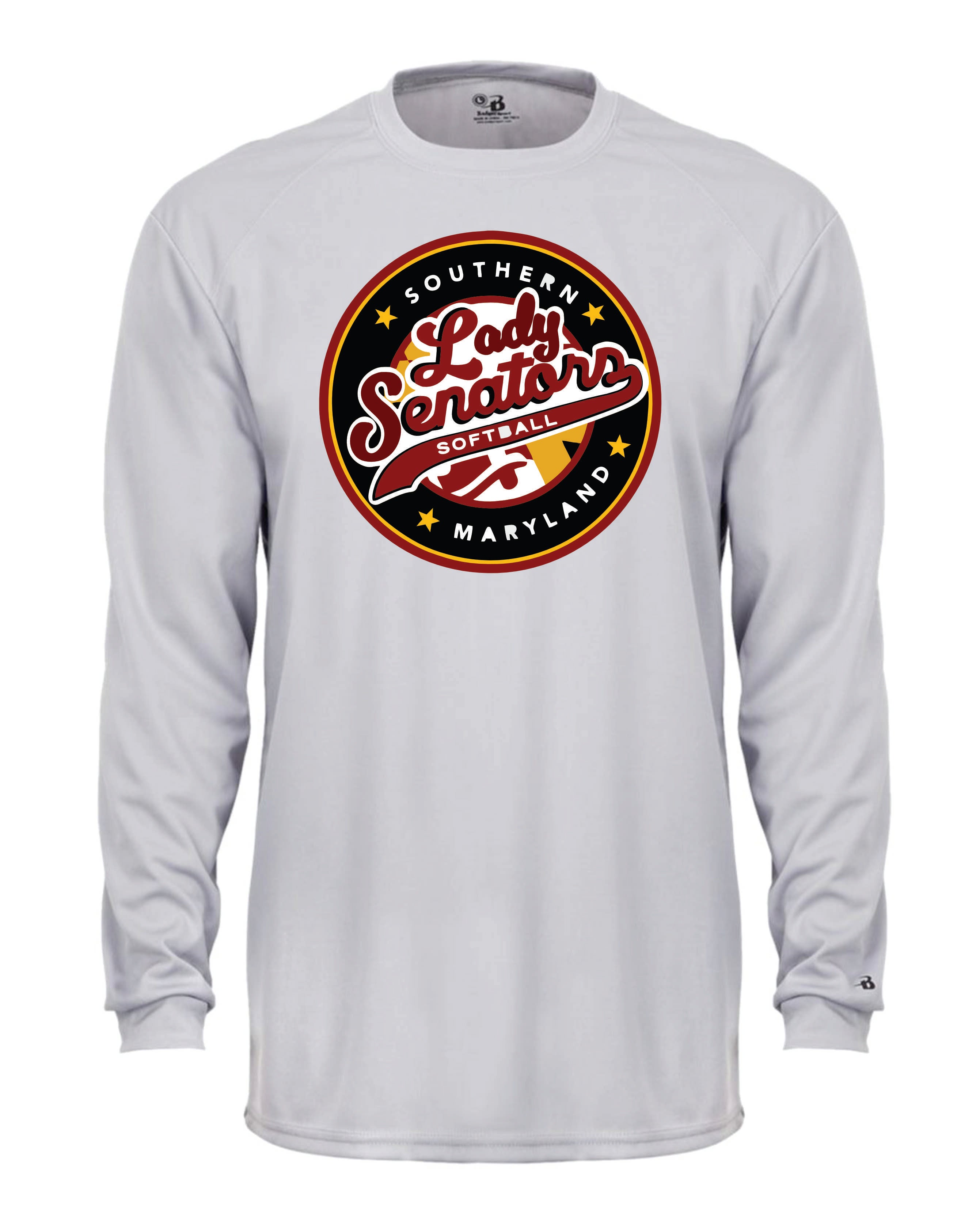 Senators Softball Long Sleeve Dri-Fit Shirt Lady Senators Logo