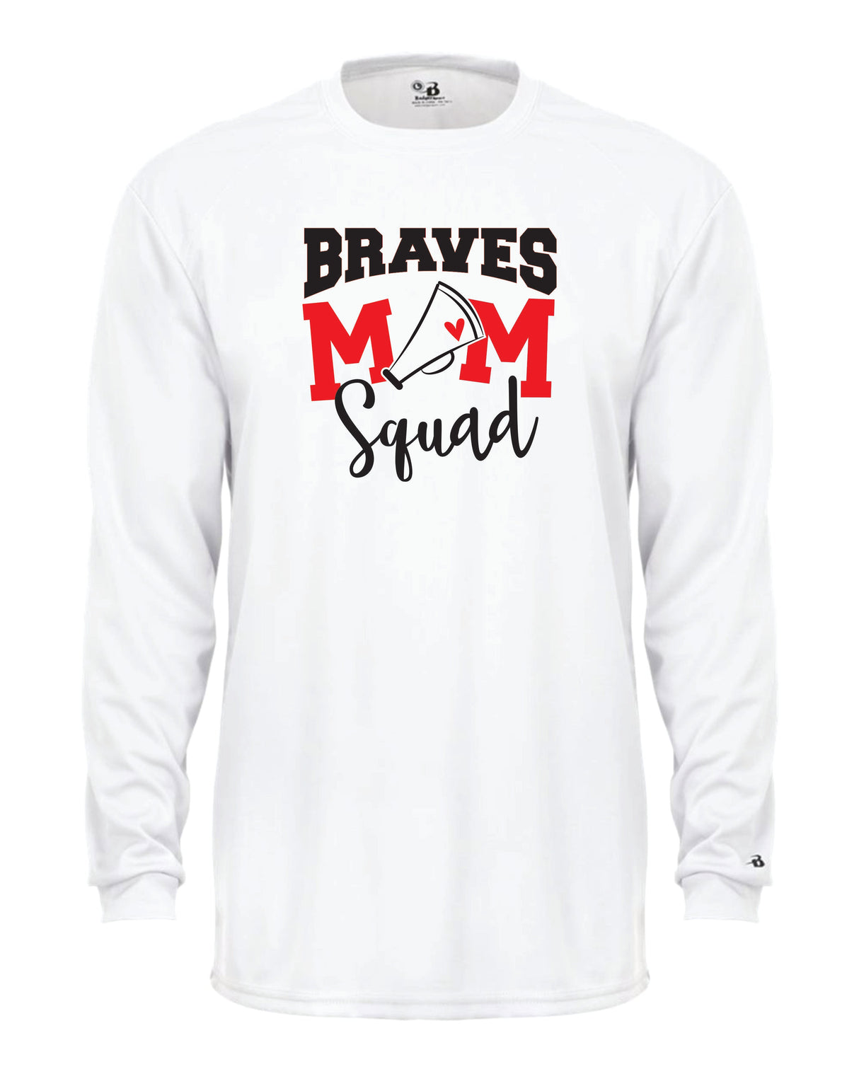 Mechanicsville Braves Long Sleeve Badger Dri Fit WOMEN Shirt-CHEER MOM SQUAD