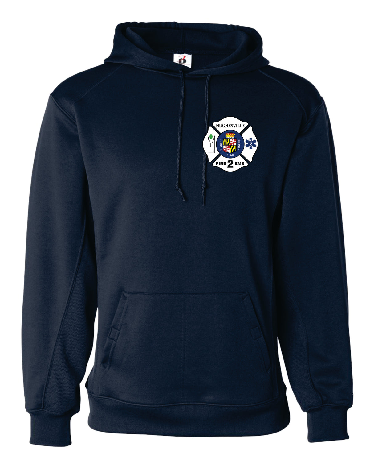 HVFD Badger Navy Dri-fit Hoodie