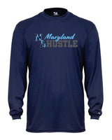 MD HUSTLE Long Sleeve Badger Dri Fit Shirt ADULT