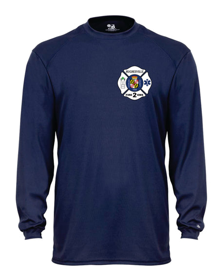 HVFD Long Sleeve Badger Navy Dri Fit Shirt