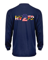 HVFD Long Sleeve Badger Navy Dri Fit Shirt