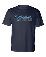 MD HUSTLE Short Sleeve Badger Dri Fit T shirt ADULT - Maryland Hustle logo