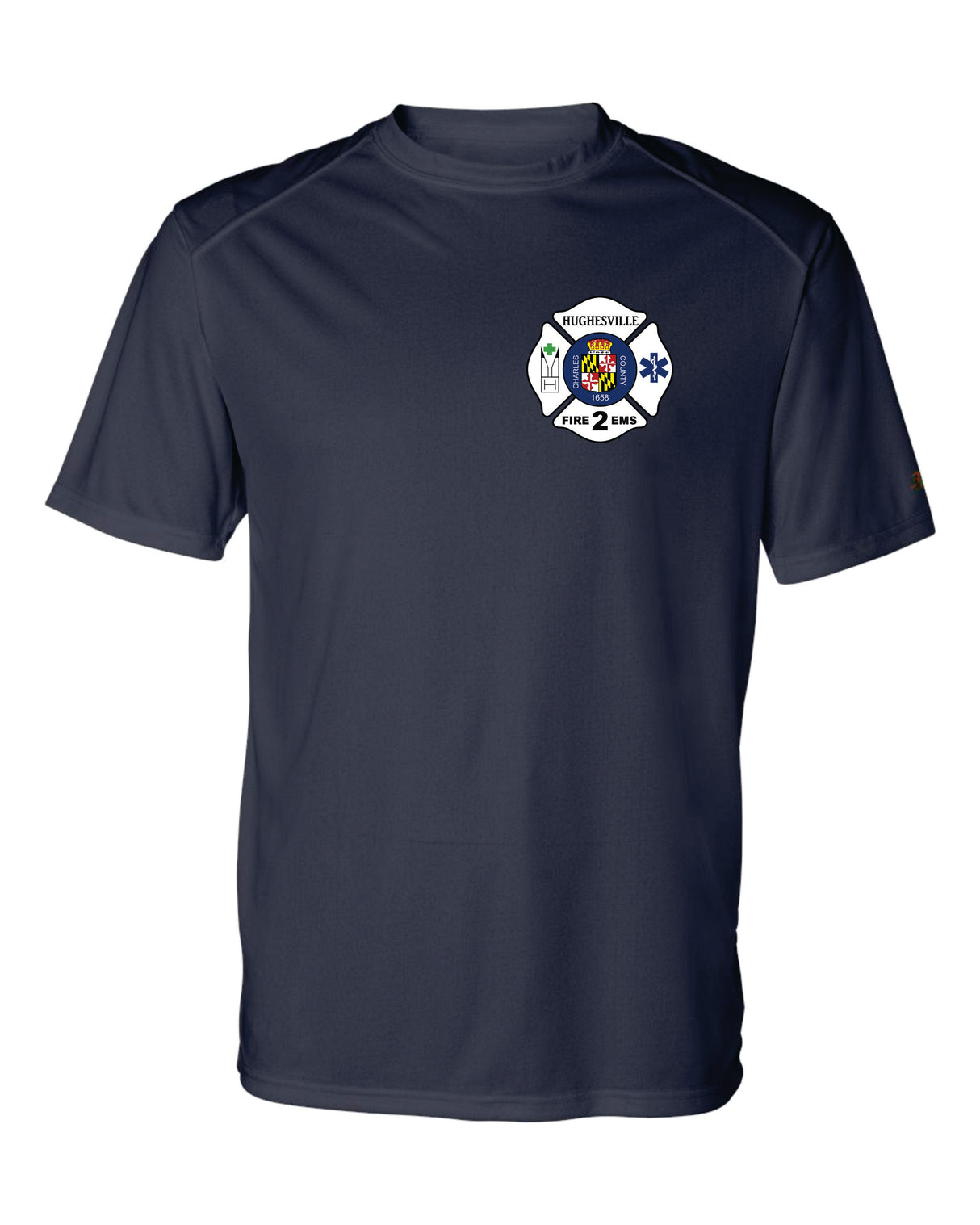 HVFD DRI FIT Navy SHORT SLEEVE