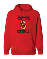 Senators Softball Badger Dri-Fit Hoodie Big S Logo Women