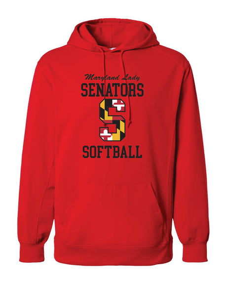 Senators Softball Badger Dri-Fit Hoodie Big S Logo Women