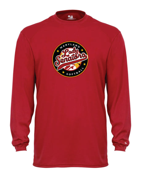 Senators Softball Long Sleeve Dri-Fit Shirt Circle Logo