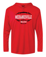 Load image into Gallery viewer, Mechanicsville Braves Long Sleeve Badger  Hooded Dri Fit Shirt
