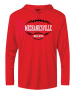 Load image into Gallery viewer, Mechanicsville Braves Long Sleeve Badger  Hooded Dri Fit Shirt YOUTH

