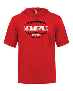 Mechanicsville Braves Badger SS hooded shirt-YOUTH